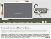 Tablet Screenshot of graniteandmarblebydesign.com
